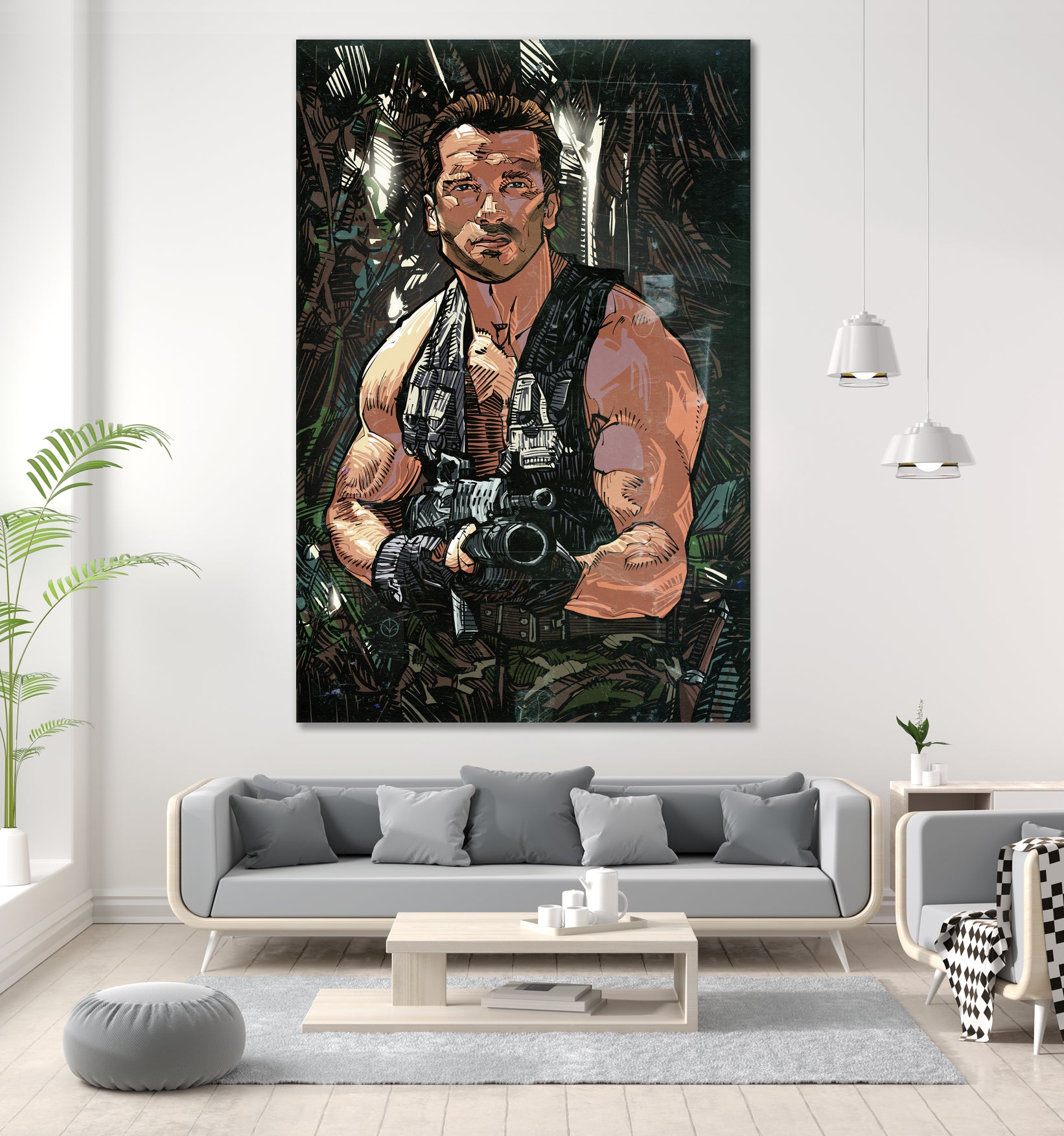 Arnold Schwarzenegger by Nikita Abakumov on GIANT ART - green digital painting