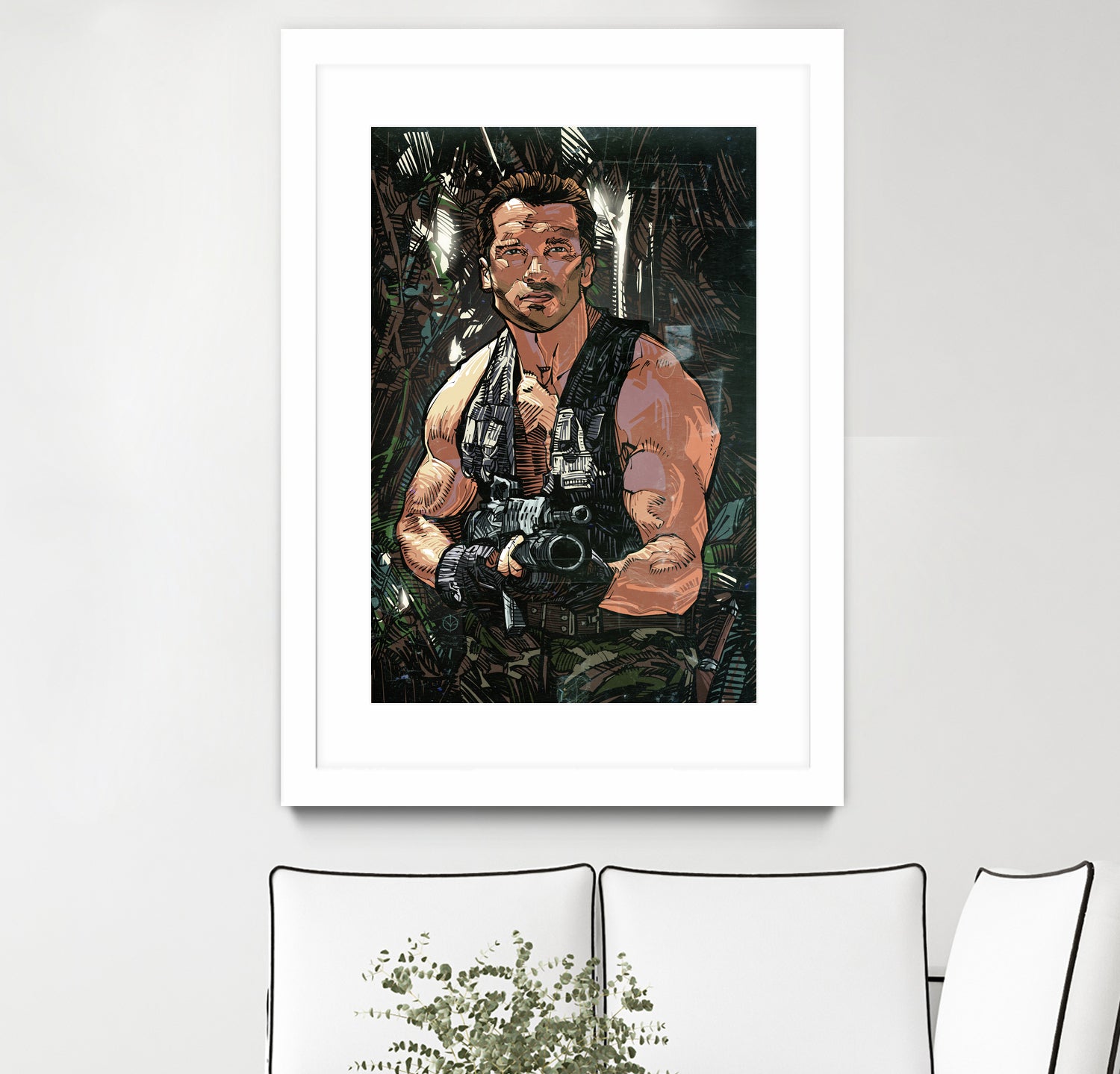 Arnold Schwarzenegger by Nikita Abakumov on GIANT ART - green digital painting