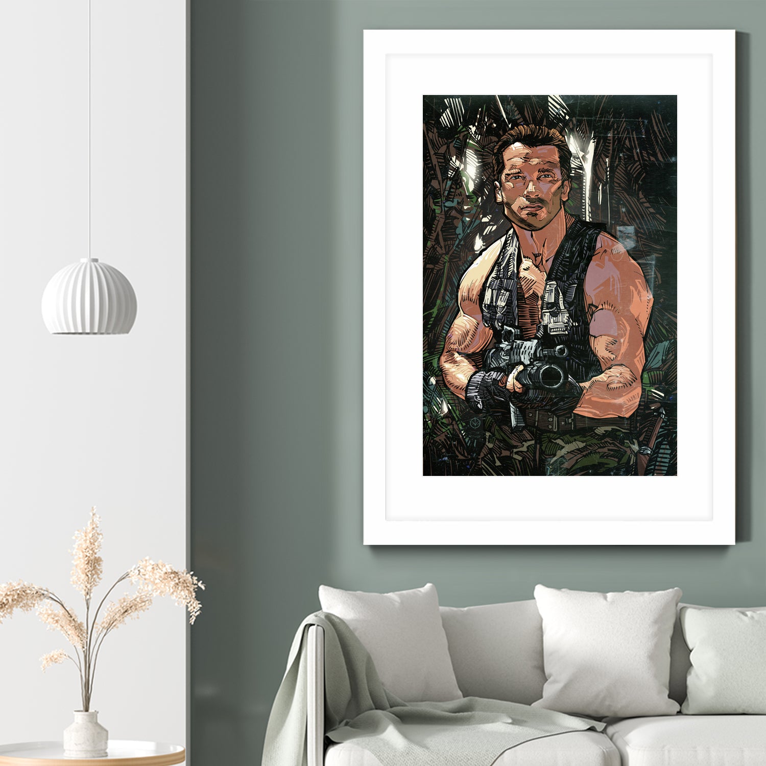 Arnold Schwarzenegger by Nikita Abakumov on GIANT ART - green digital painting