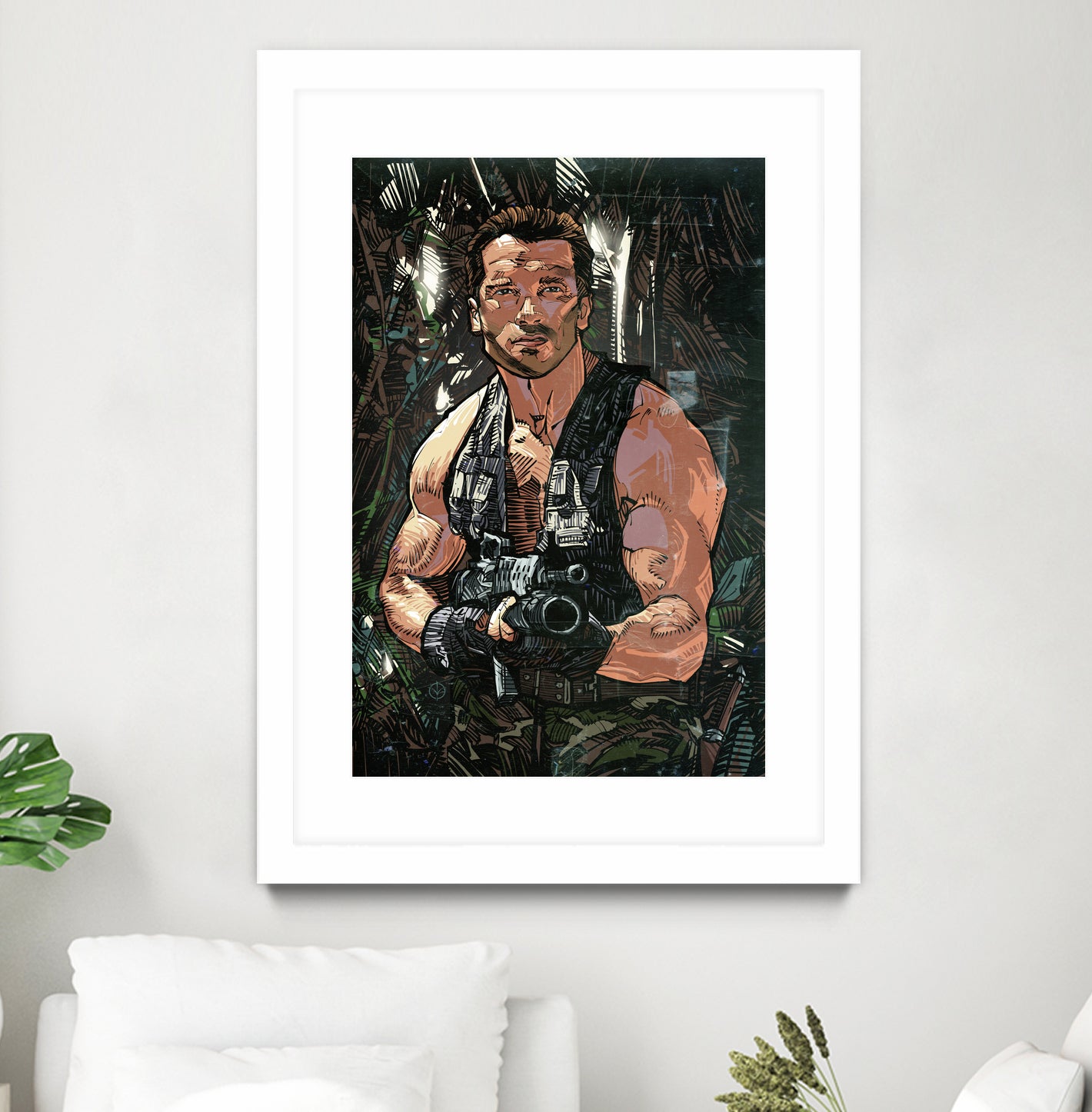 Arnold Schwarzenegger by Nikita Abakumov on GIANT ART - green digital painting