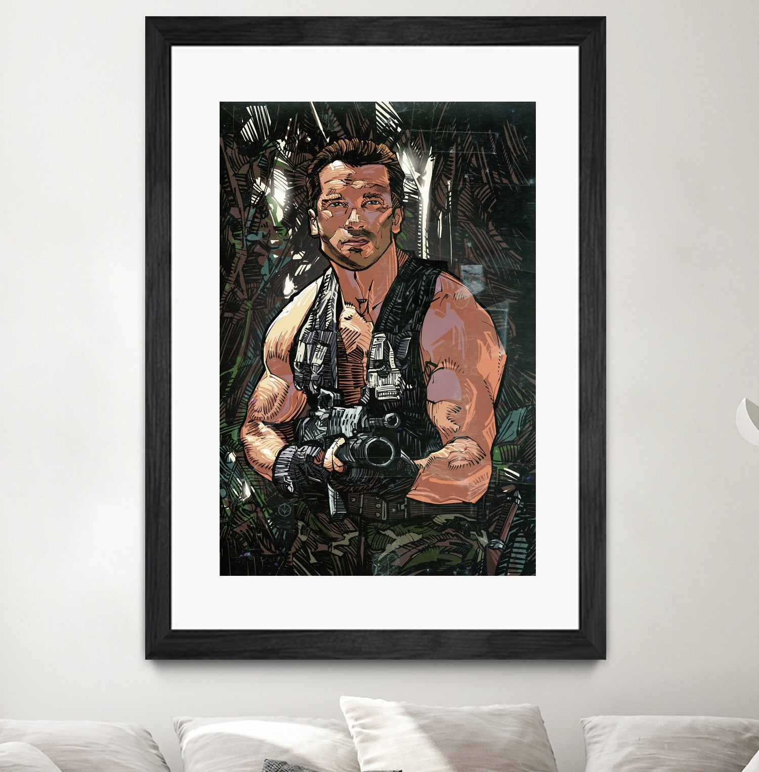 Arnold Schwarzenegger by Nikita Abakumov on GIANT ART - green digital painting