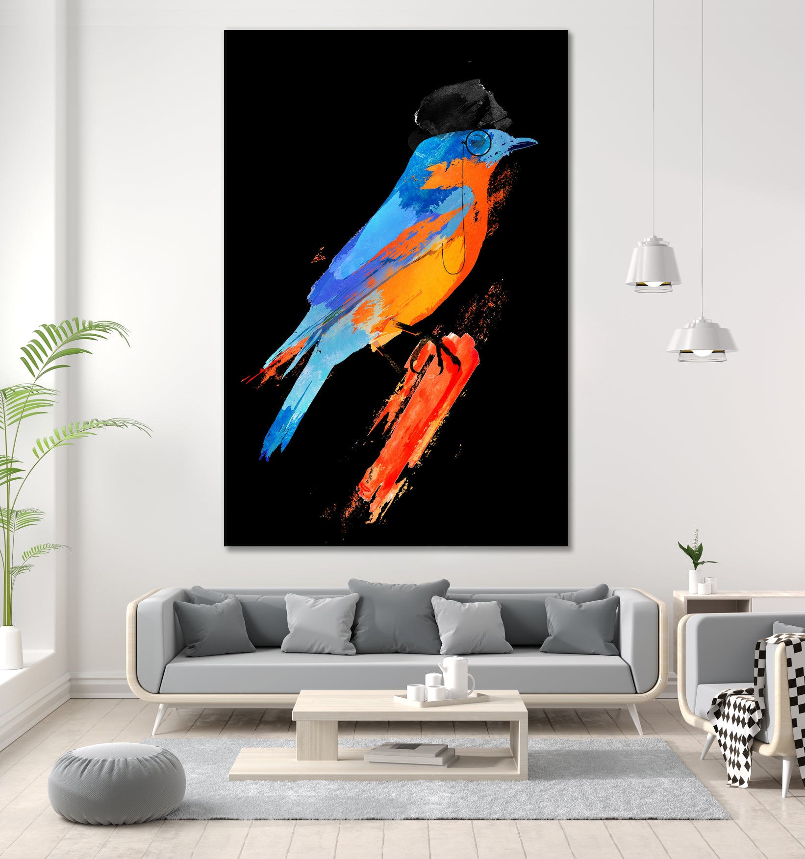 Lord Birdy by Robert Farkas on GIANT ART - blue digital painting