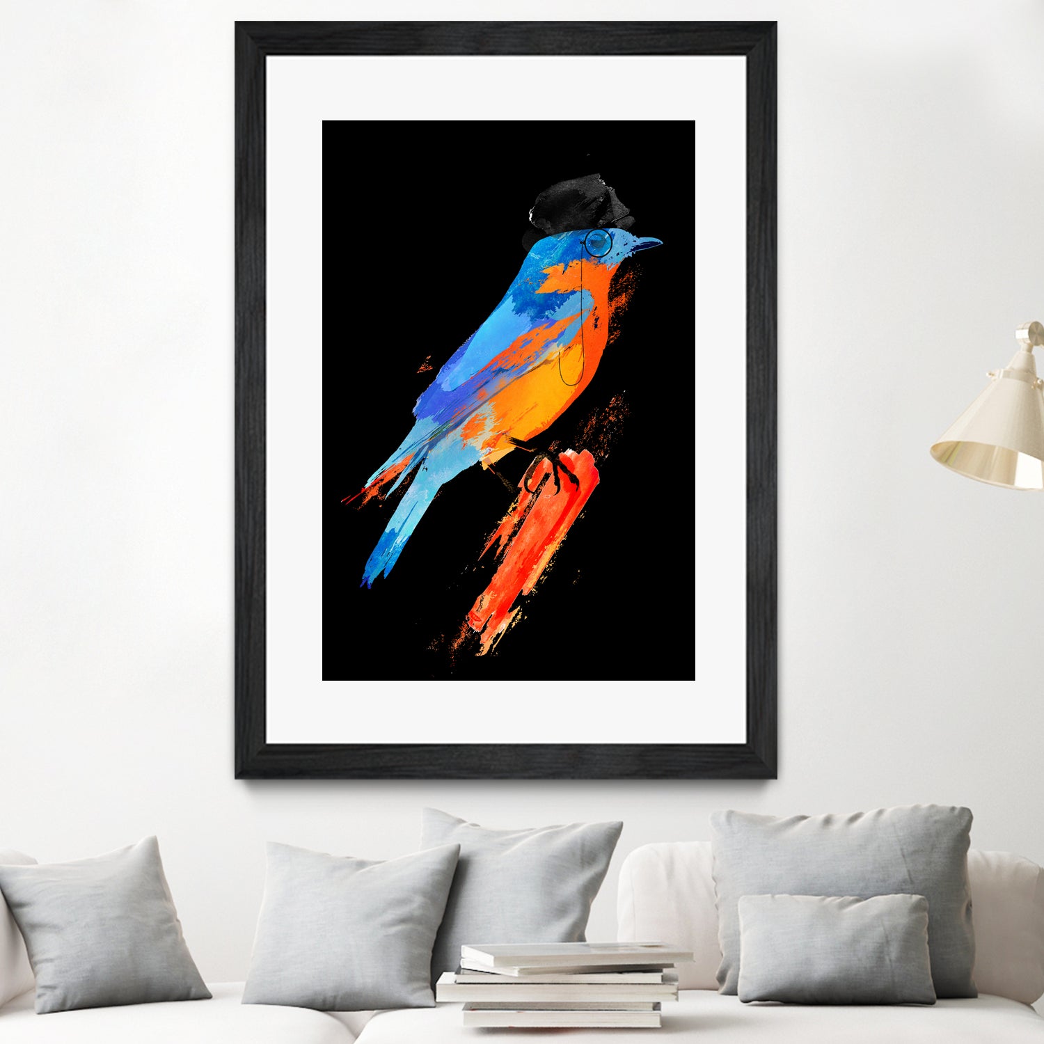 Lord Birdy by Robert Farkas on GIANT ART - blue digital painting