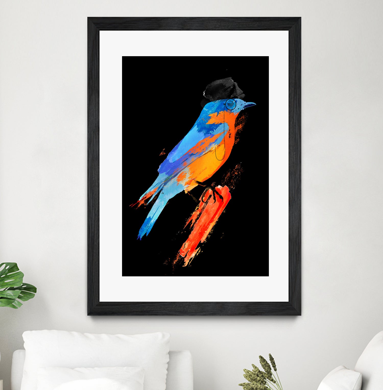 Lord Birdy by Robert Farkas on GIANT ART - blue digital painting