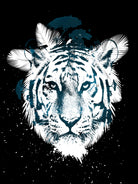 white tiger by Robert Farkas on GIANT ART - blue digital painting