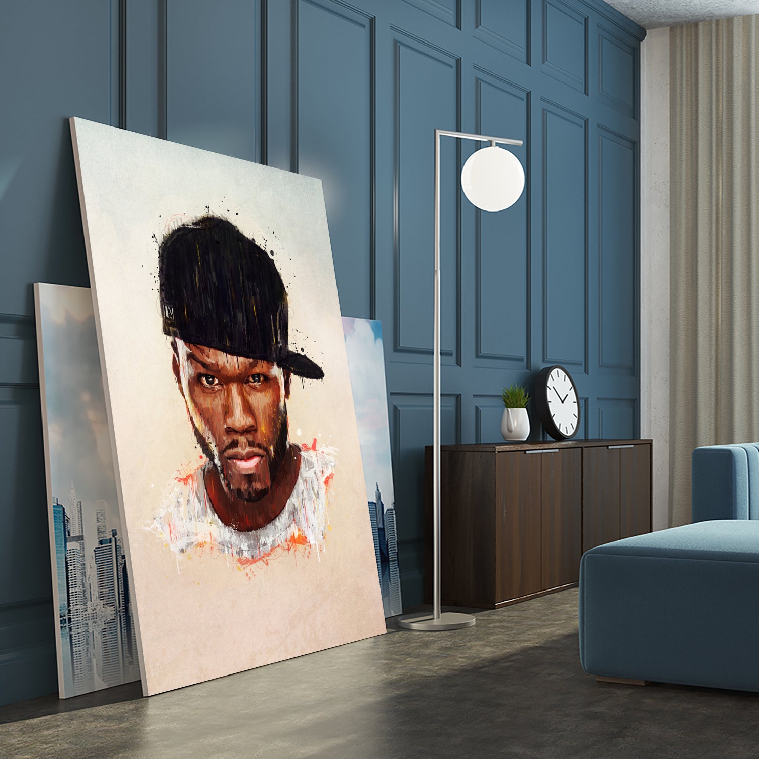 50 Cent by Brandon Spahn on GIANT ART - brown digital painting