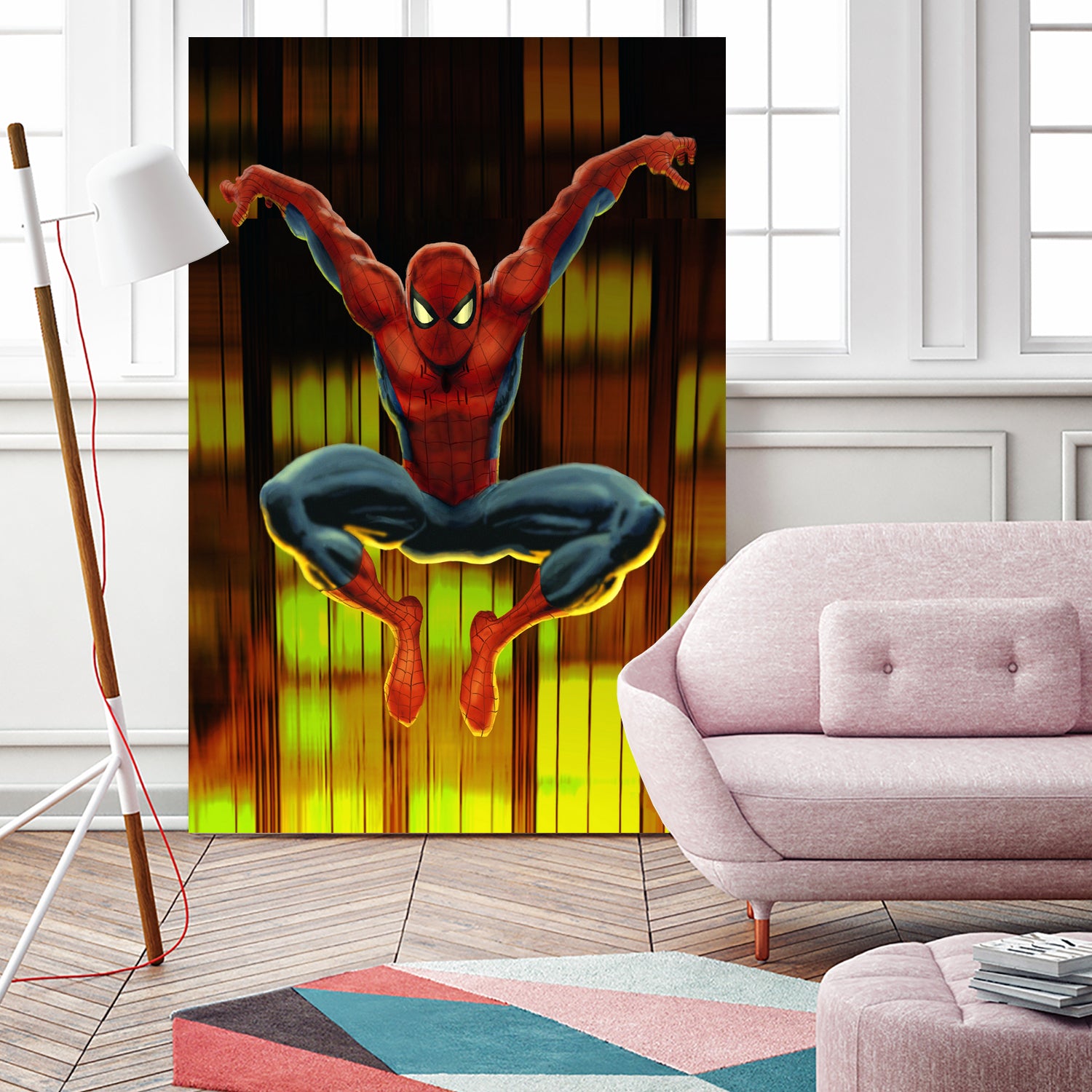 Marvel: Spider-Man Drops By by Dan Avenell on GIANT ART - blue digital painting