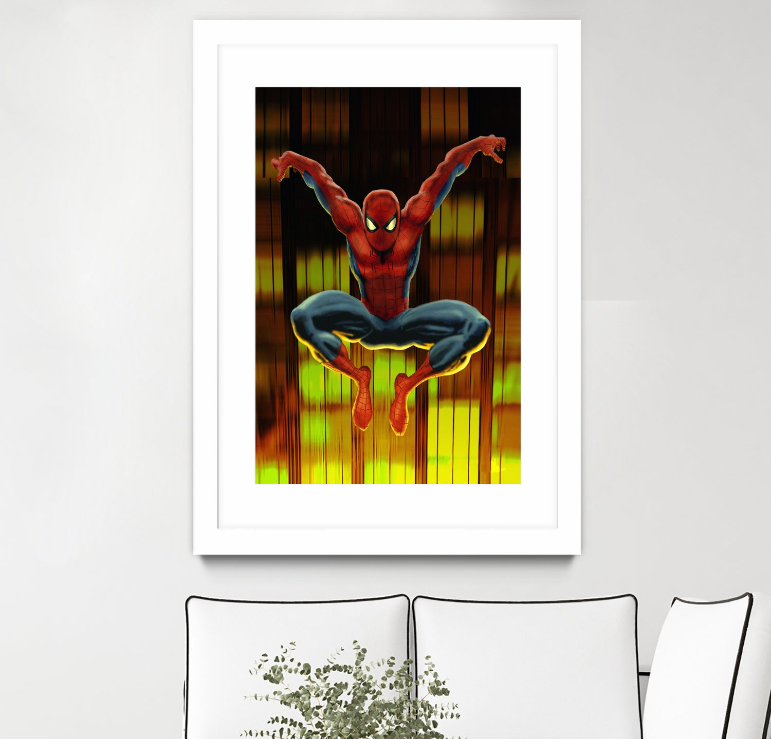 Marvel: Spider-Man Drops By by Dan Avenell on GIANT ART - blue digital painting