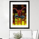 Marvel: Spider-Man Drops By by Dan Avenell on GIANT ART - blue digital painting