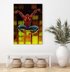 Marvel: Spider-Man Drops By by Dan Avenell on GIANT ART - blue digital painting