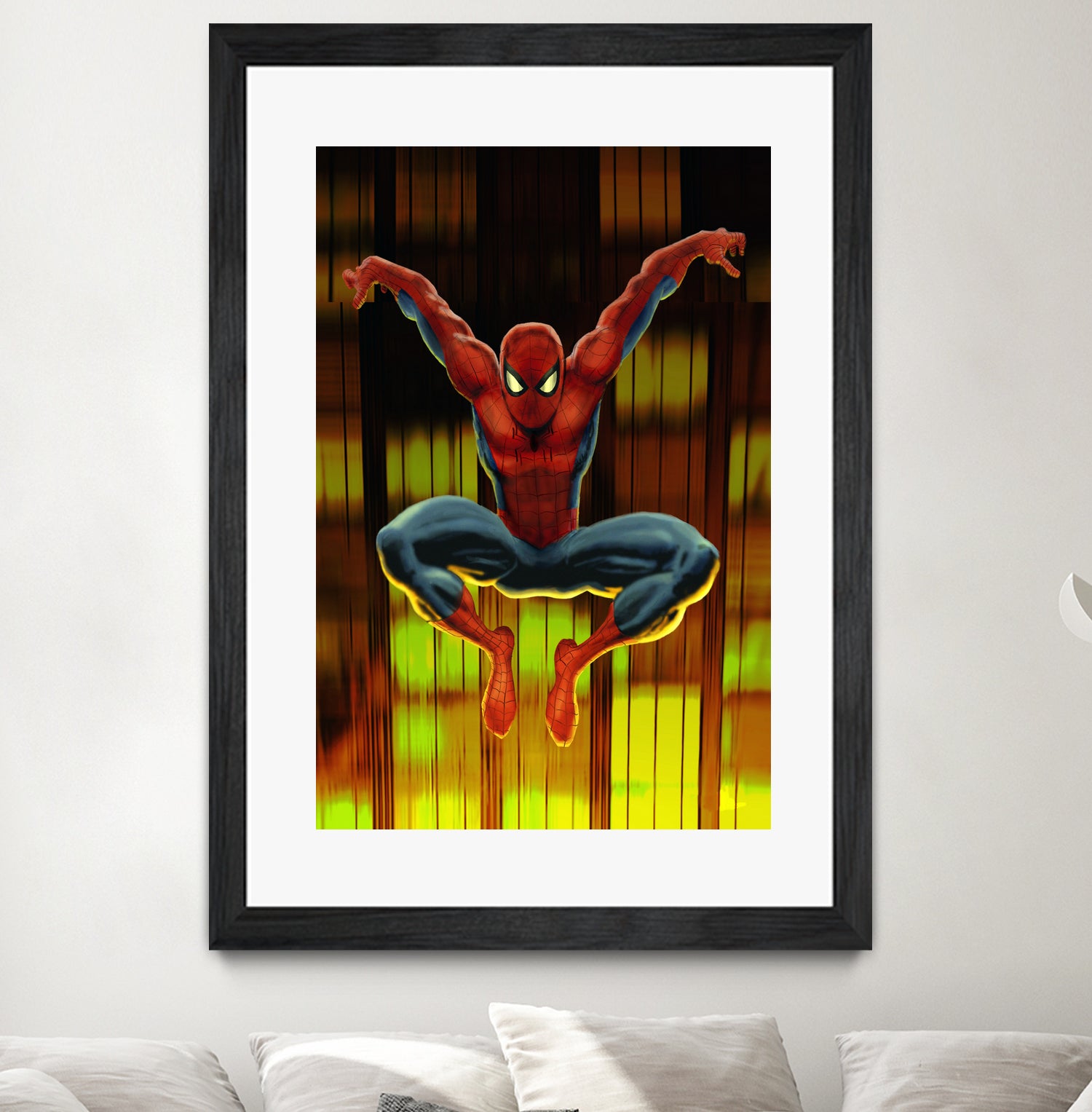 Marvel: Spider-Man Drops By by Dan Avenell on GIANT ART - blue digital painting