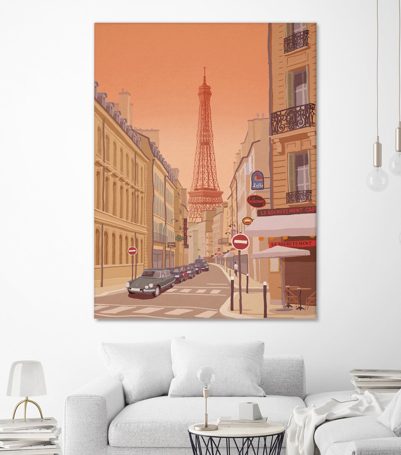 Eiffel Tower Paris by Steve Ash on GIANT ART - yellow digital painting