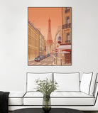 Eiffel Tower Paris by Steve Ash on GIANT ART - yellow digital painting