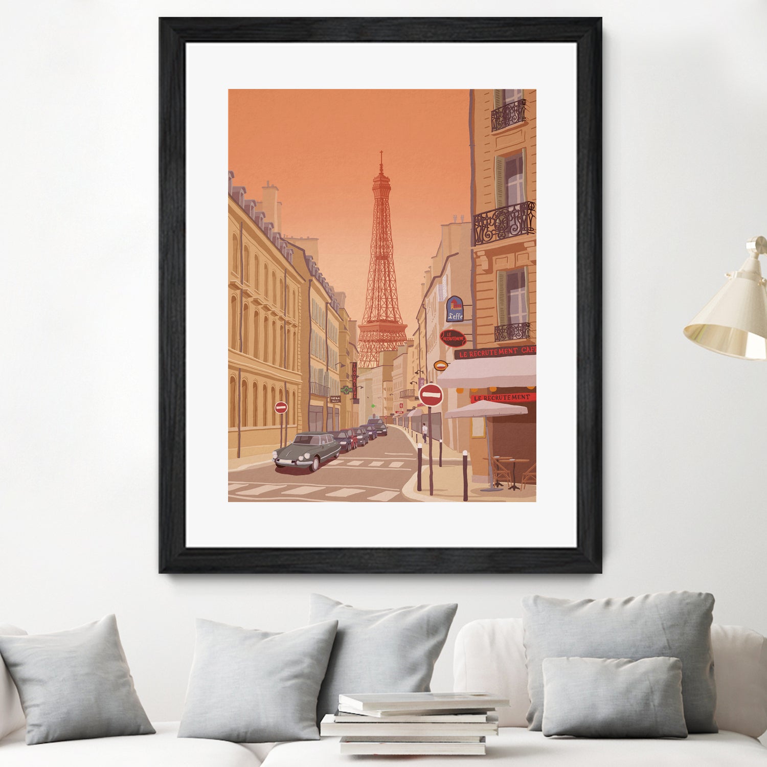 Eiffel Tower Paris by Steve Ash on GIANT ART - yellow digital painting