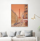 Eiffel Tower Paris by Steve Ash on GIANT ART - yellow digital painting