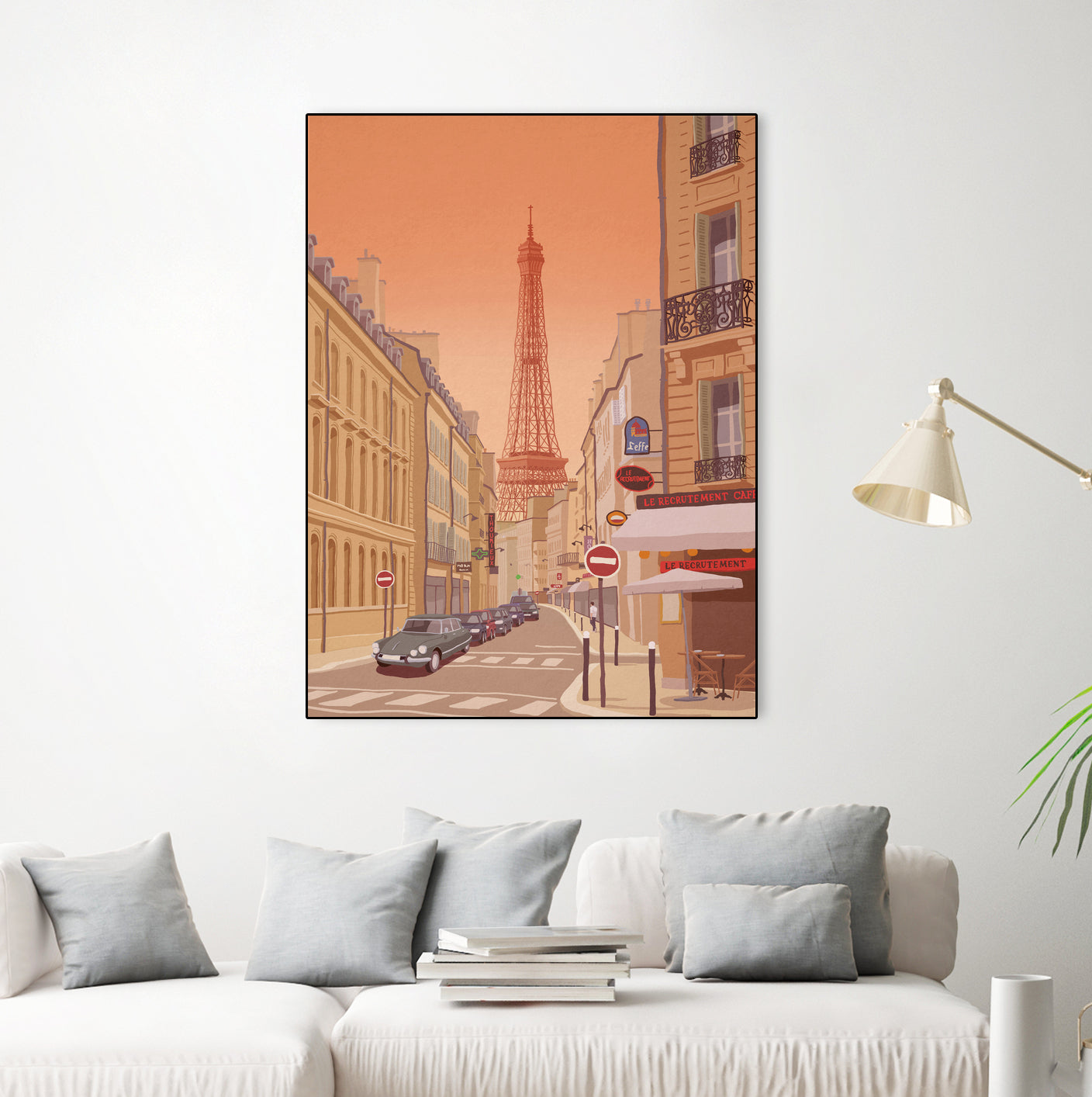 Eiffel Tower Paris by Steve Ash on GIANT ART - yellow digital painting