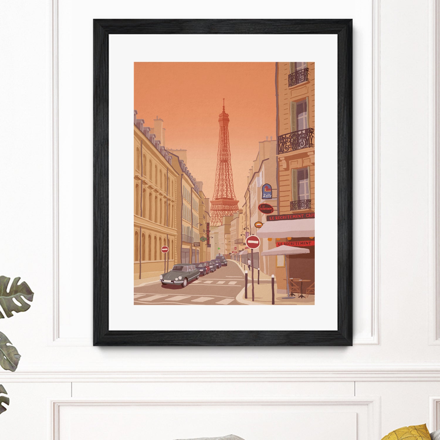 Eiffel Tower Paris by Steve Ash on GIANT ART - yellow digital painting