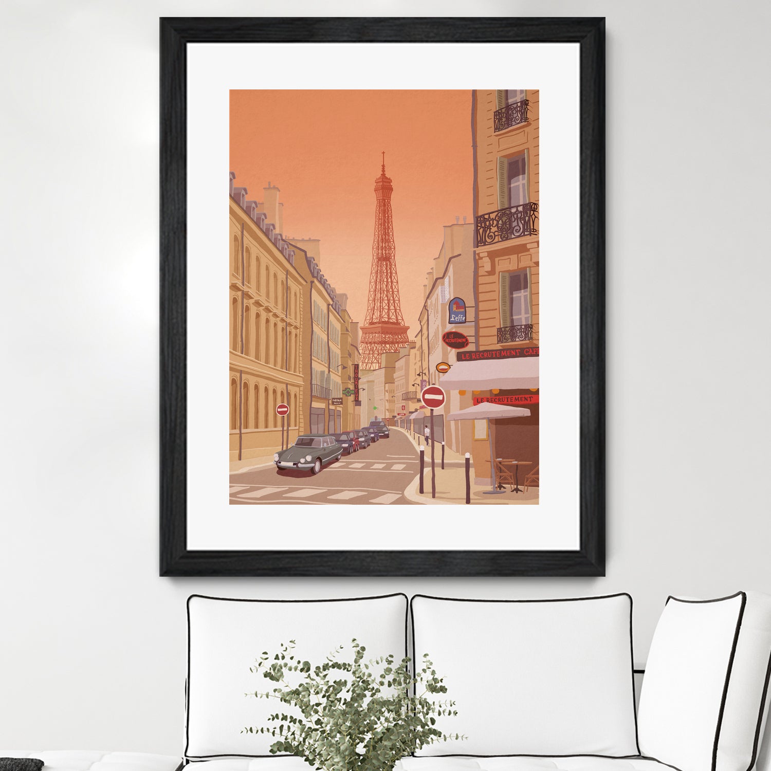 Eiffel Tower Paris by Steve Ash on GIANT ART - yellow digital painting