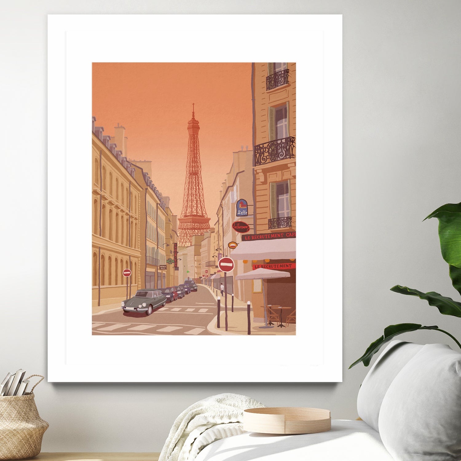 Eiffel Tower Paris by Steve Ash on GIANT ART - yellow digital painting