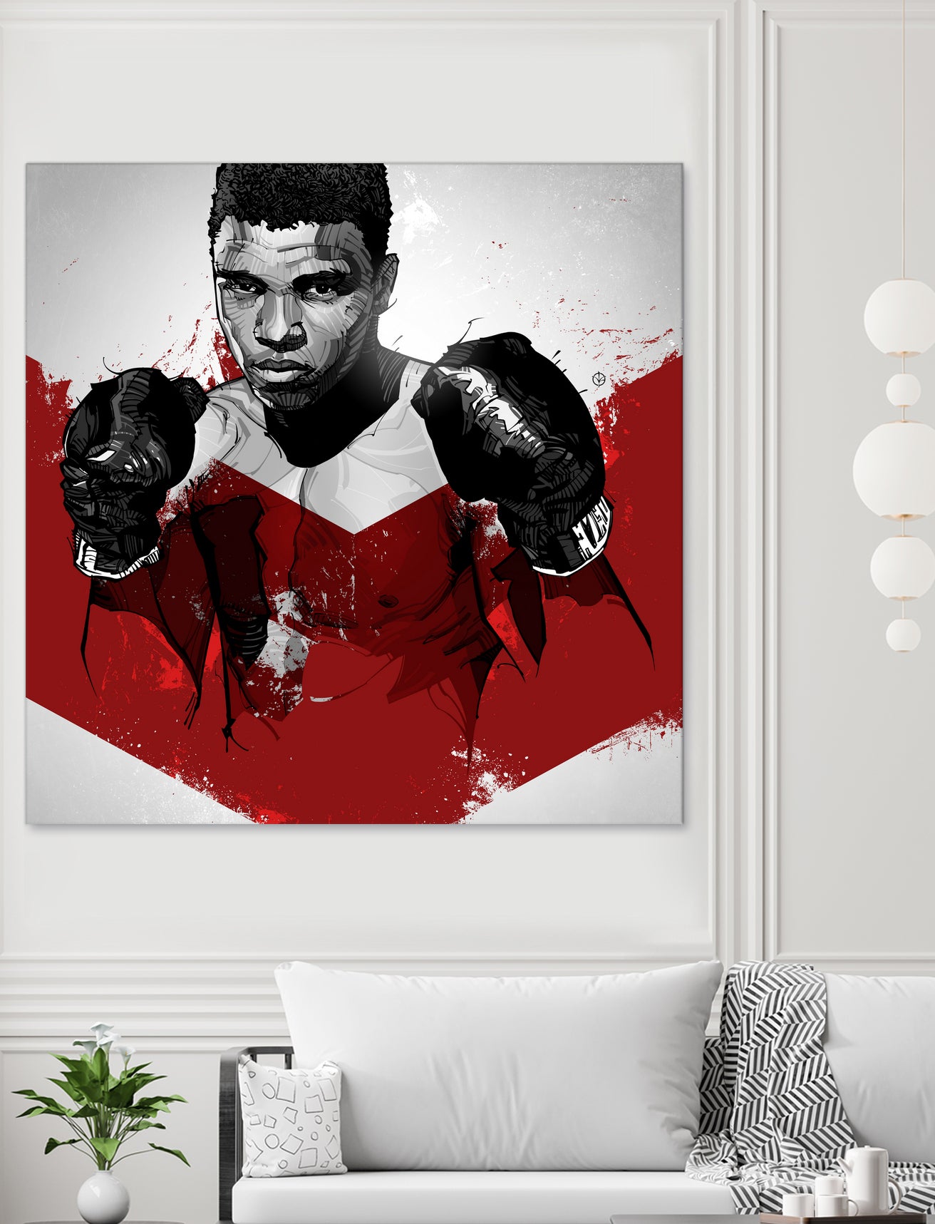 Muhammad Ali by Nikita Abakumov on GIANT ART - red digital painting