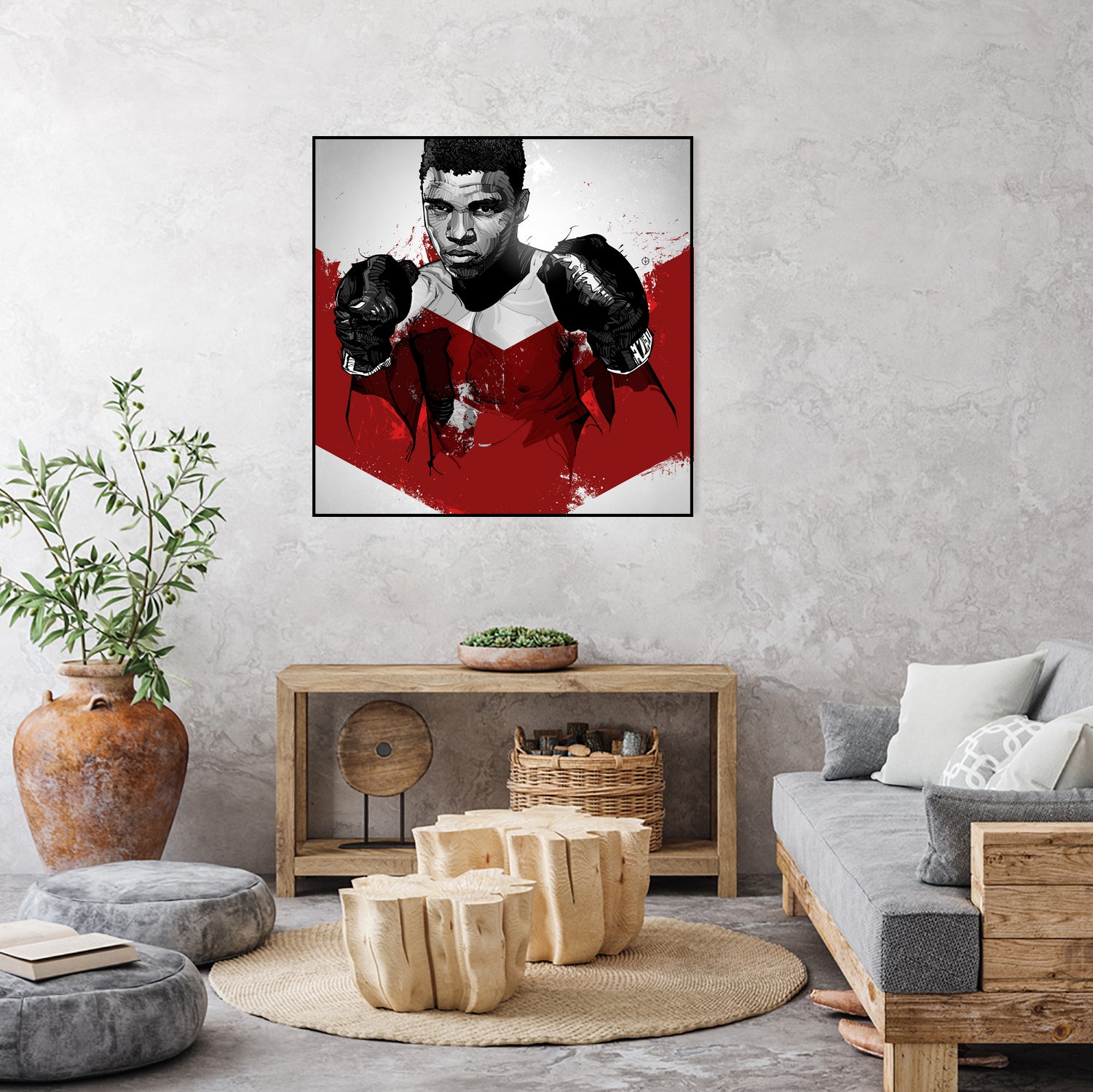 Muhammad Ali by Nikita Abakumov on GIANT ART - red digital painting