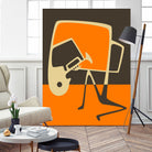 The Blues' Horn by Jazzberry Blue on GIANT ART - orange vector illustration