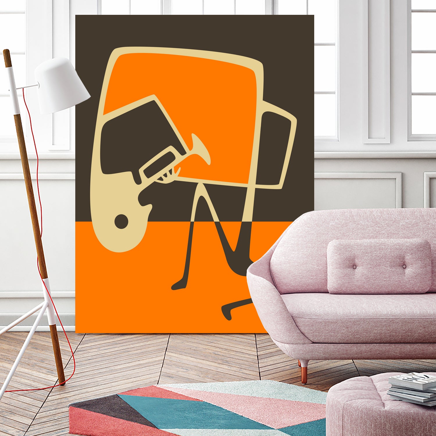 The Blues' Horn by Jazzberry Blue on GIANT ART - orange vector illustration