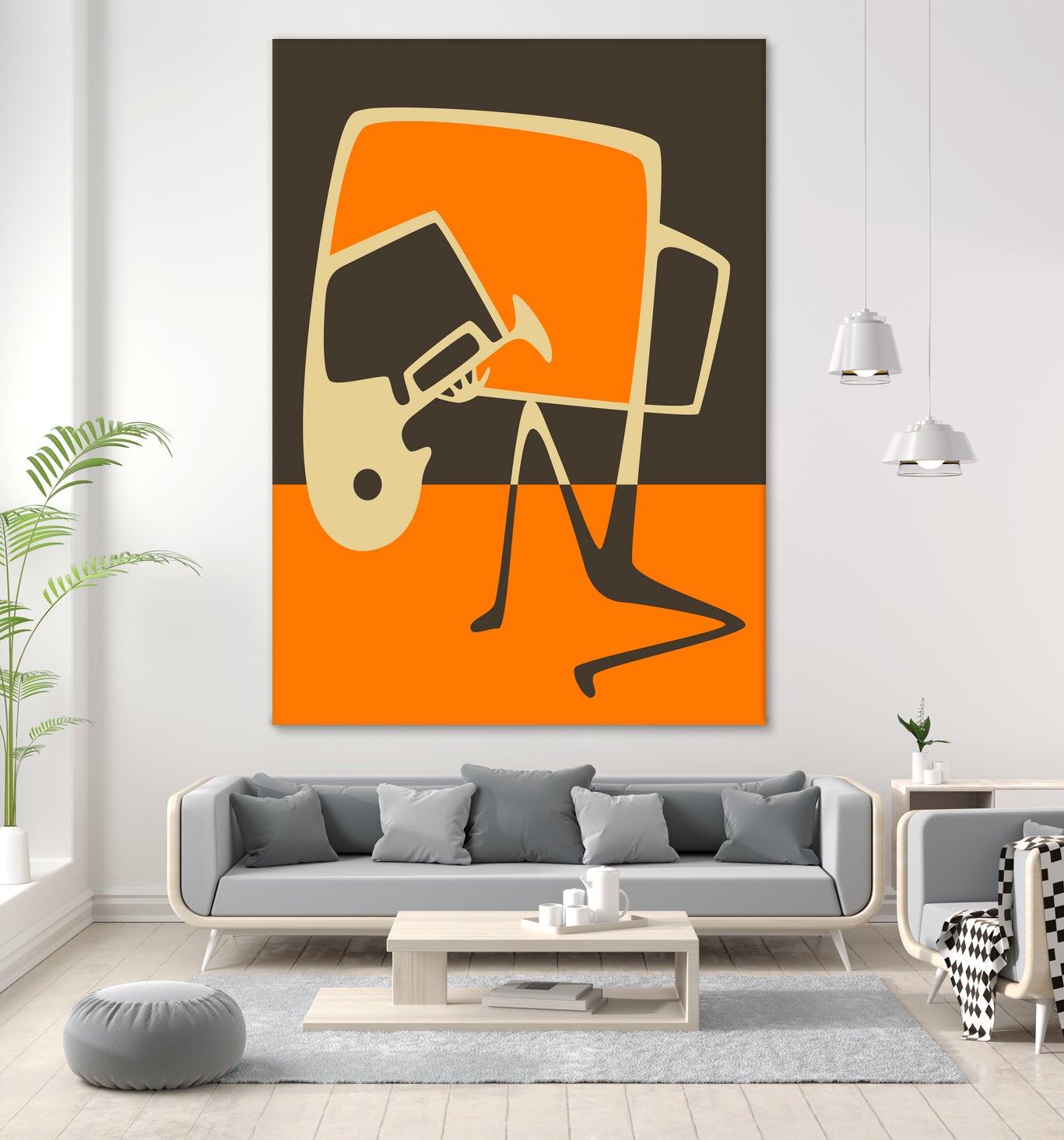 The Blues' Horn by Jazzberry Blue on GIANT ART - orange vector illustration