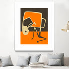 The Blues' Horn by Jazzberry Blue on GIANT ART - orange vector illustration