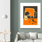 The Blues' Horn by Jazzberry Blue on GIANT ART - orange vector illustration