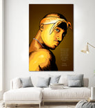 Tupac Shakur by Dan Avenell on GIANT ART - yellow digital painting