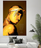 Tupac Shakur by Dan Avenell on GIANT ART - yellow digital painting