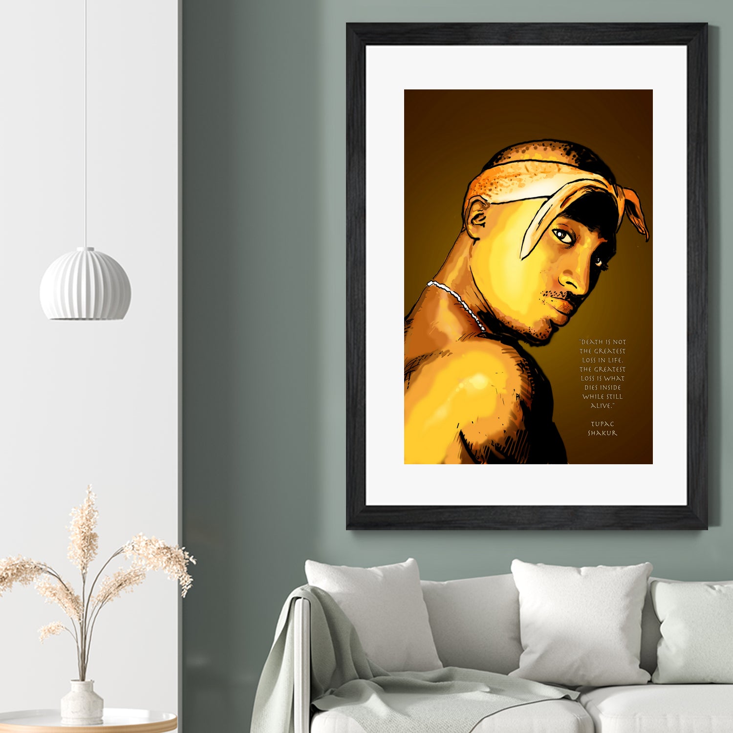 Tupac Shakur by Dan Avenell on GIANT ART - yellow digital painting