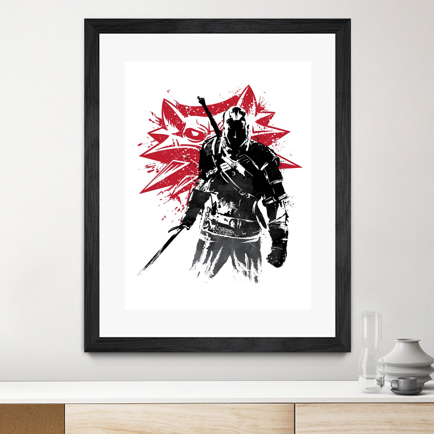 The Witcher sumi-e by Antonio Camarena on GIANT ART - white digital painting