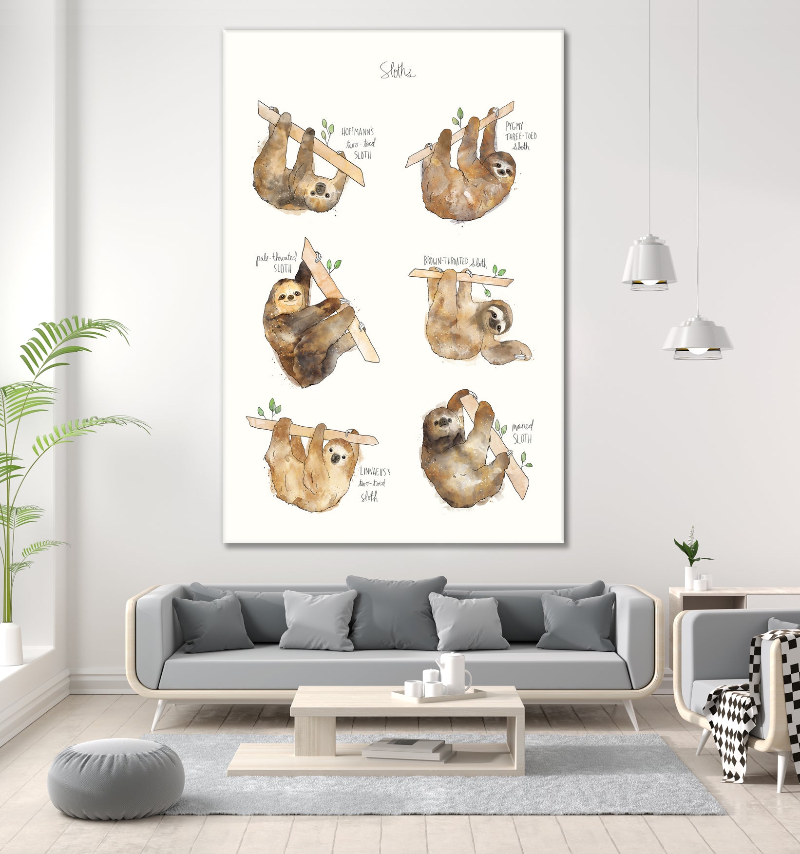 Sloths by Amy Hamilton on GIANT ART - brown mixed media