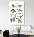 Dinosaurs by Amy Hamilton on GIANT ART - green mixed media