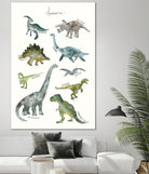 Dinosaurs by Amy Hamilton on GIANT ART - green mixed media