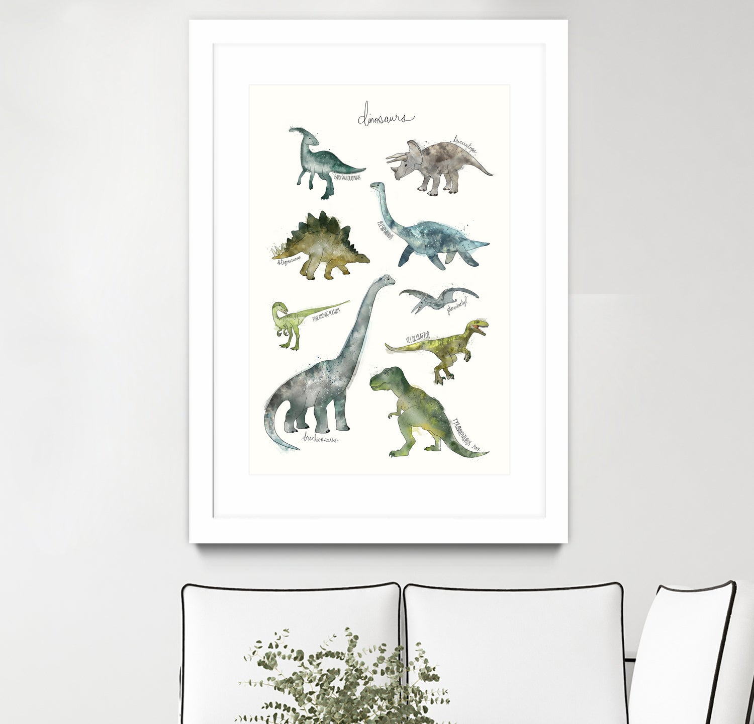 Dinosaurs by Amy Hamilton on GIANT ART - green mixed media