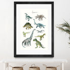 Dinosaurs by Amy Hamilton on GIANT ART - green mixed media