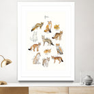 Foxes by Amy Hamilton on GIANT ART - brown mixed media