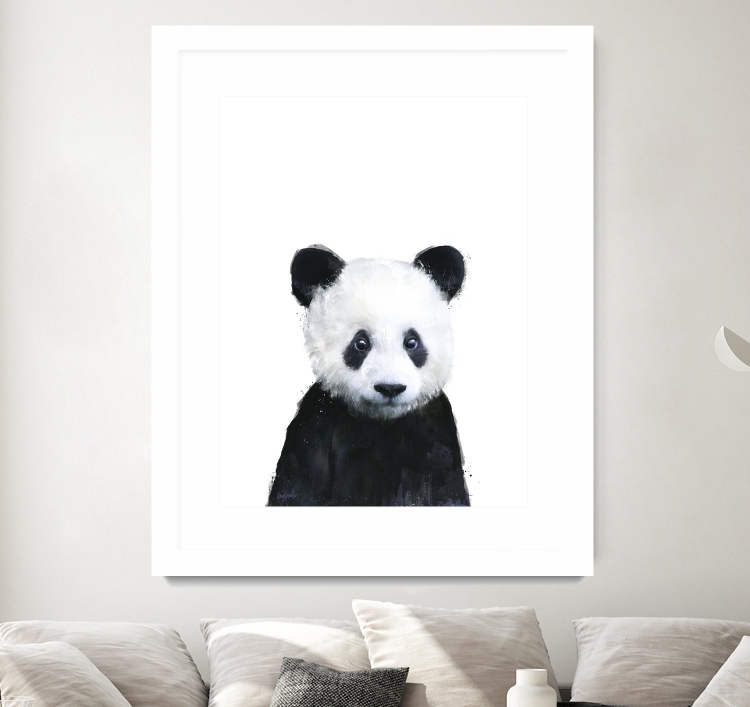 Little Panda by Amy Hamilton on GIANT ART - white digital painting