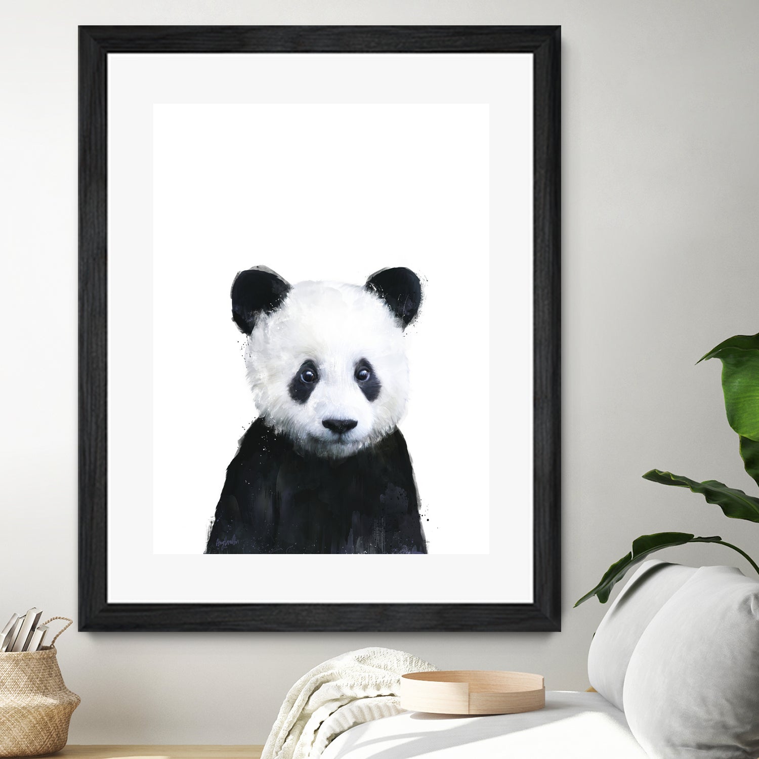 Little Panda by Amy Hamilton on GIANT ART - white digital painting