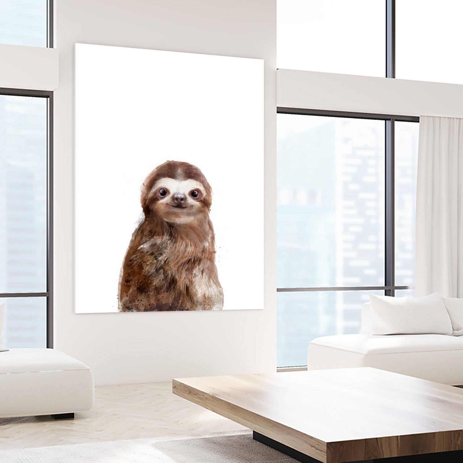 Little Sloth by Amy Hamilton on GIANT ART - brown digital painting