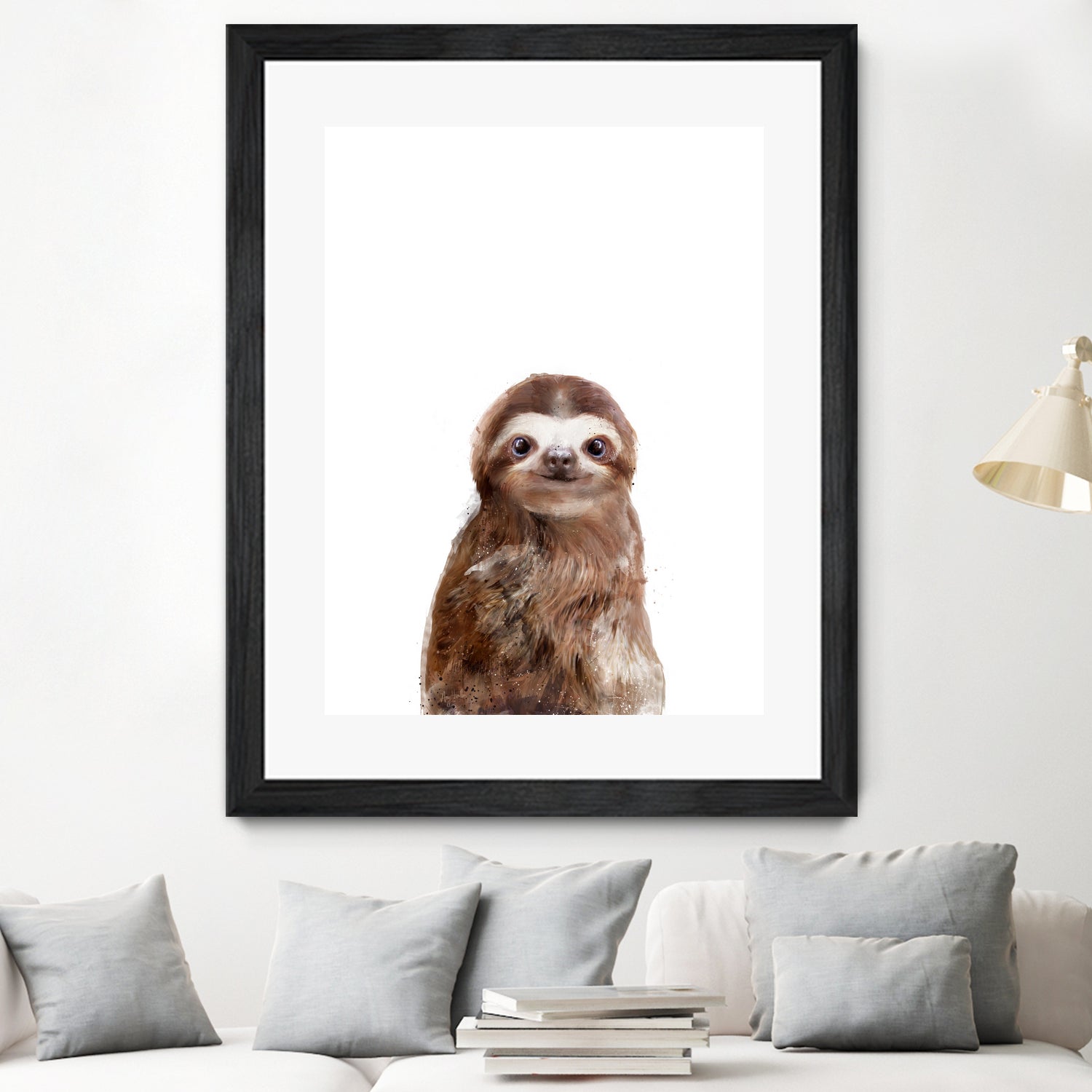 Little Sloth by Amy Hamilton on GIANT ART - brown digital painting