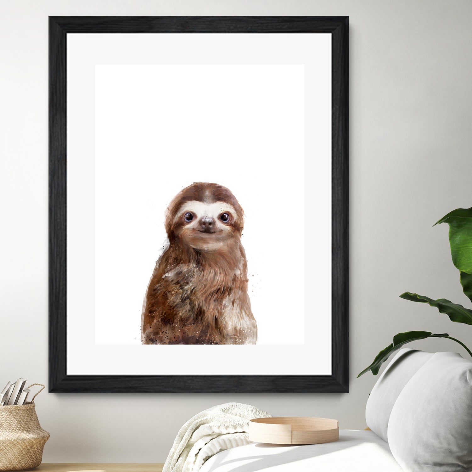 Little Sloth by Amy Hamilton on GIANT ART - brown digital painting