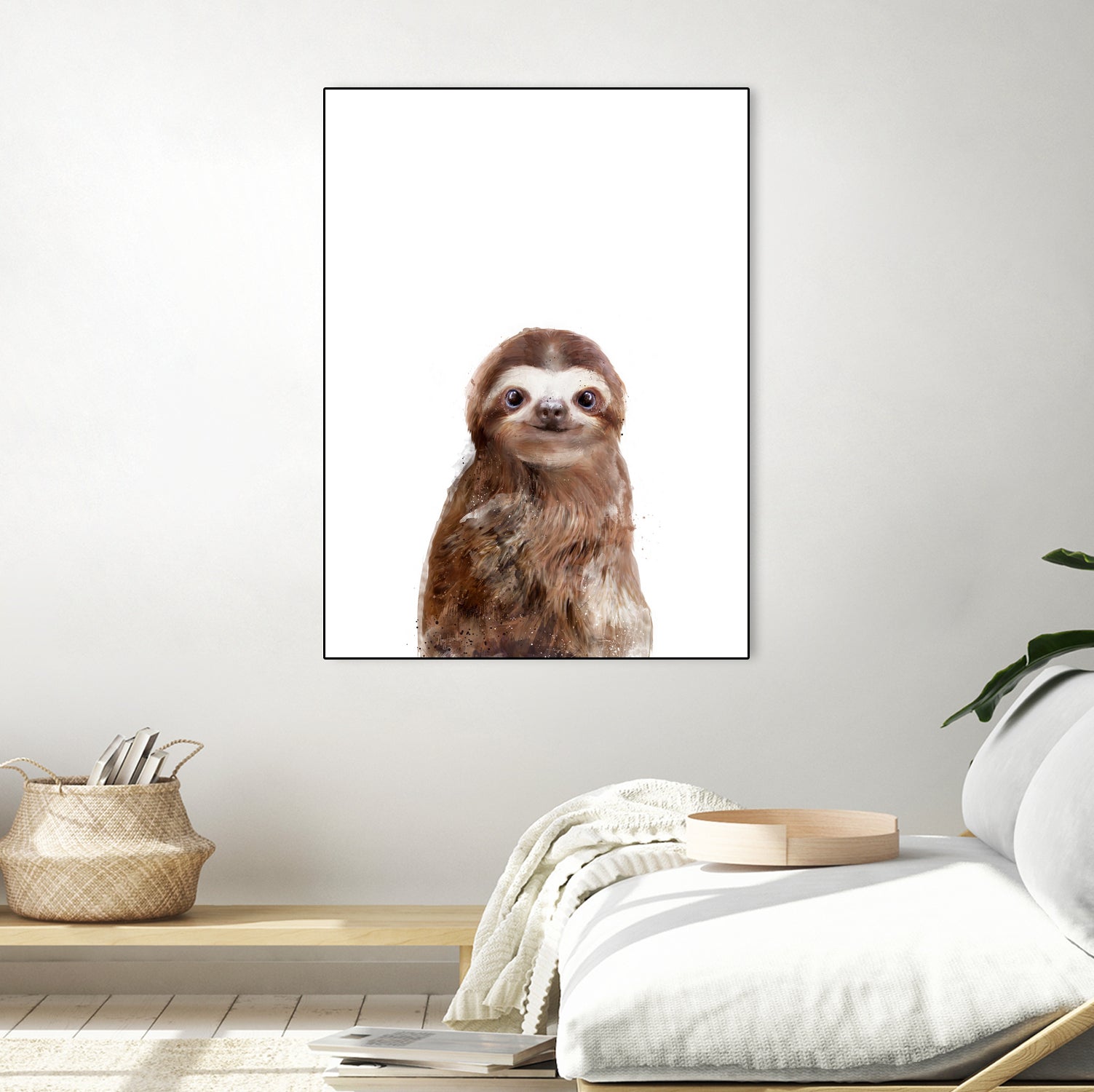 Little Sloth by Amy Hamilton on GIANT ART - brown digital painting