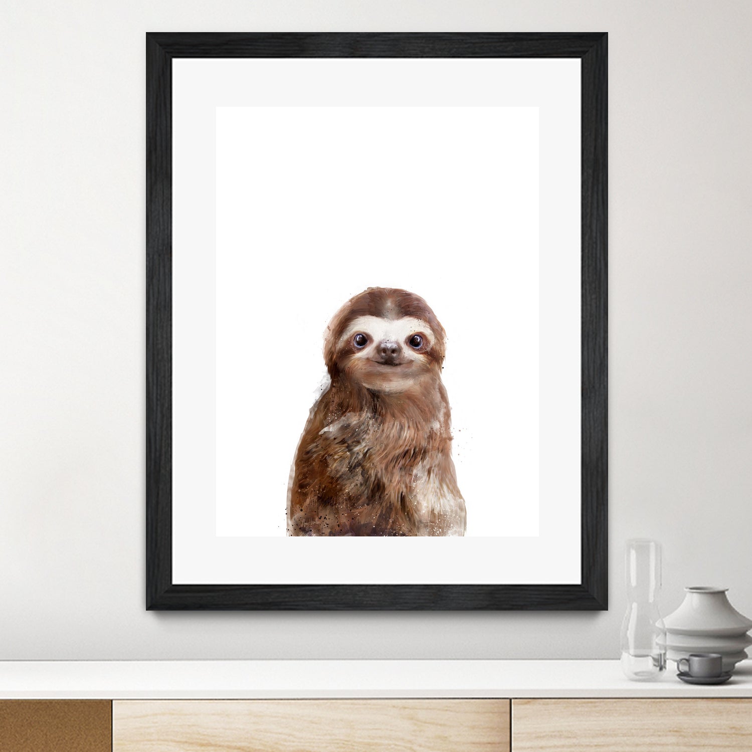 Little Sloth by Amy Hamilton on GIANT ART - brown digital painting