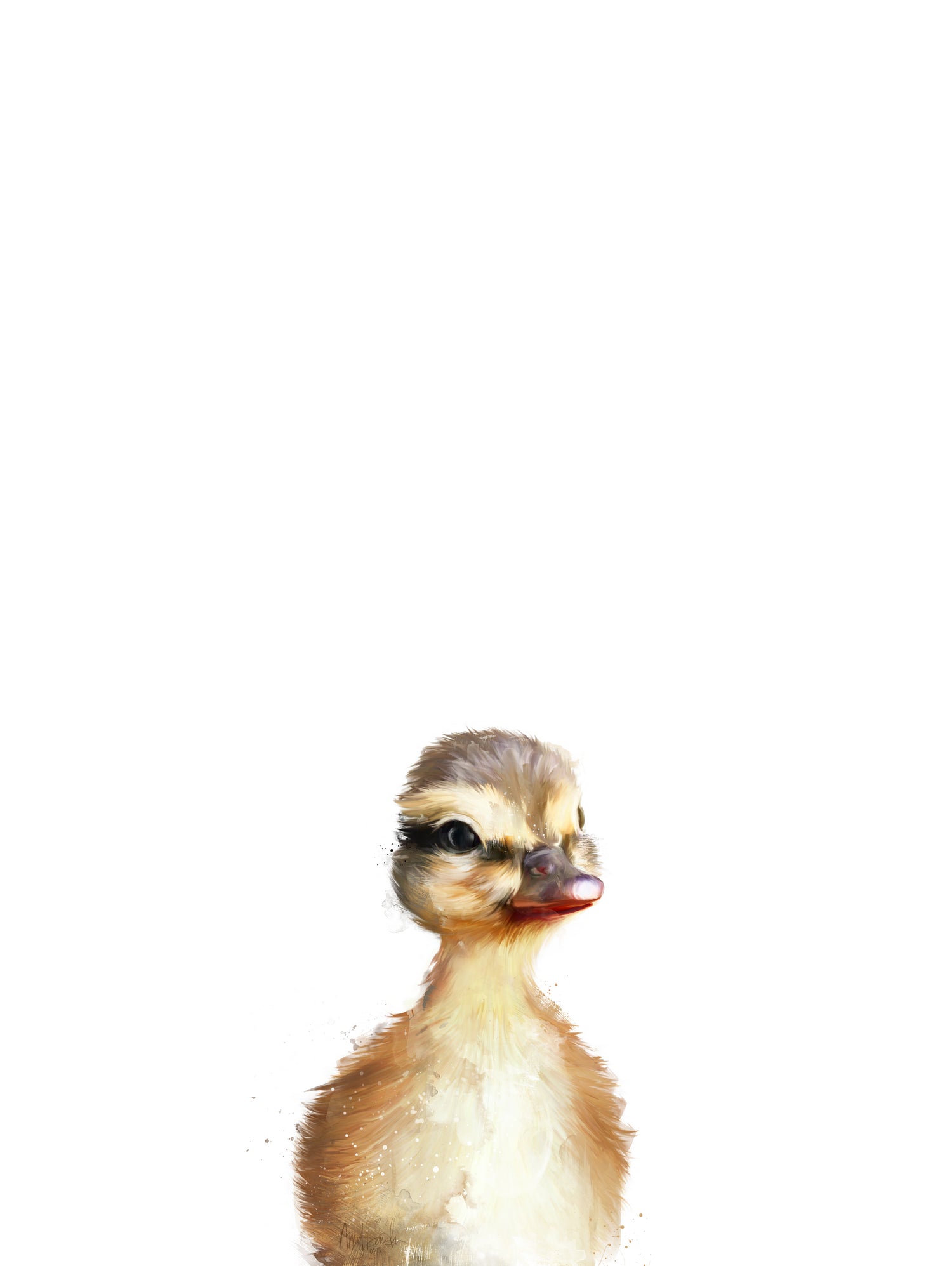 Little Duck by Amy Hamilton on GIANT ART - yellow digital painting