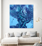 Vesuvius by L. Renee Jones on GIANT ART - blue mixed media