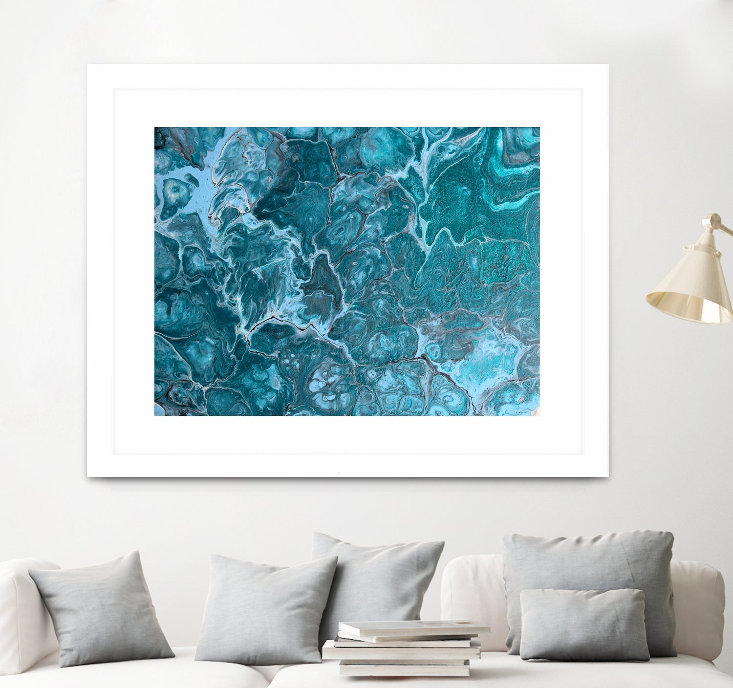 Serenity Sea by L. Renee Jones on GIANT ART - blue mixed media